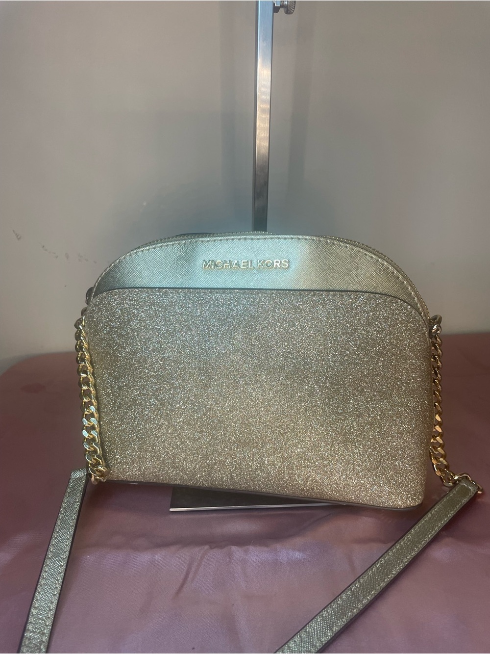 Authentic Michael Kors Purse #079NC Jet Set Small Emmy Dome Crossbody